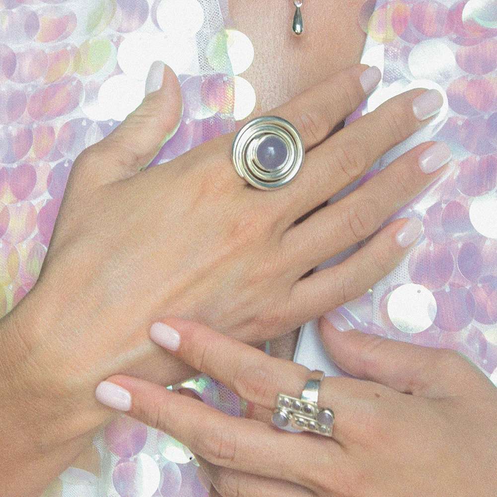 Lovely Openspiral Ring - Timeless Chalcedony Jewelry for any Occasion 