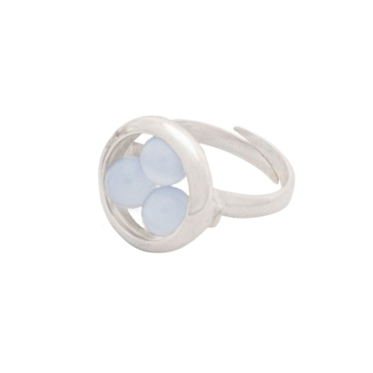 Shop handmade ring crystal peace chalcedony - must-have jewelry for fashionistas
