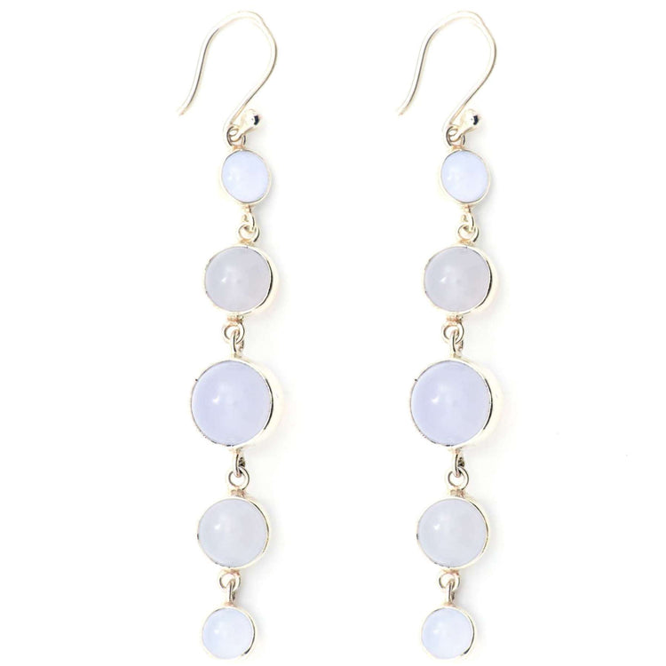 Magnificent Earhooks Featuring Peaceful Harmony Chalcedony - Find Your Perfect Pair Today!